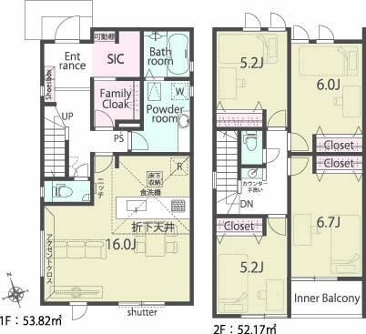 1号棟　間取図