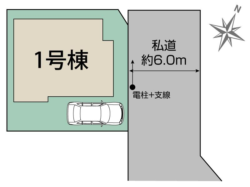 所沢市上安松1棟 区画図 【販売中物件：1号棟】