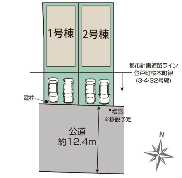 ブルーミングガーデン千葉市中央区道場南２丁目２棟の見取り図