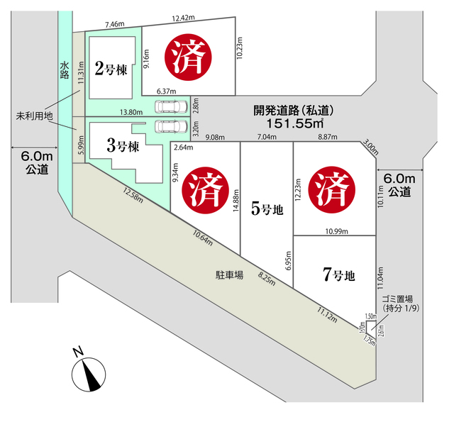 リナージュ川口市安行吉蔵２３－１期の見取り図