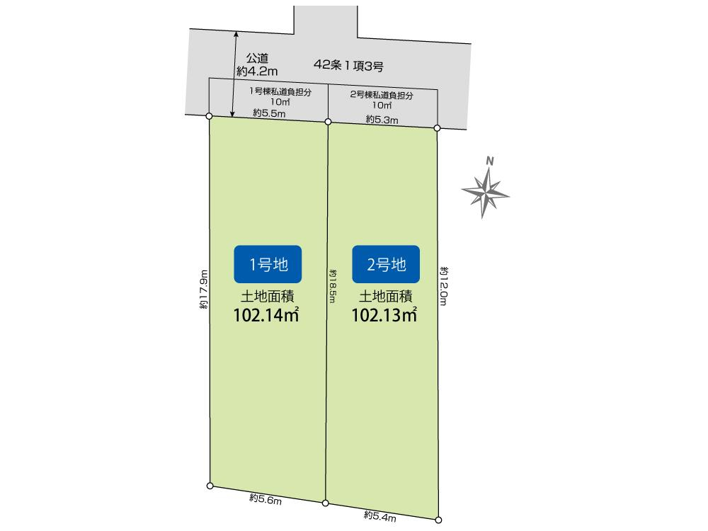 ブルーミングガーデン京都市右京区鳴滝桐ヶ淵町２棟の見取り図