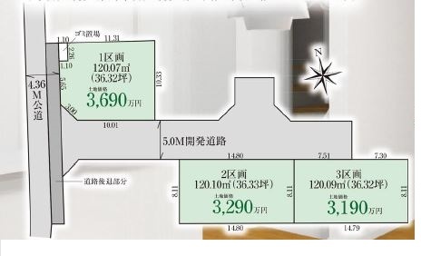 グラファーレ4234清瀬市野塩３期３棟の見取り図