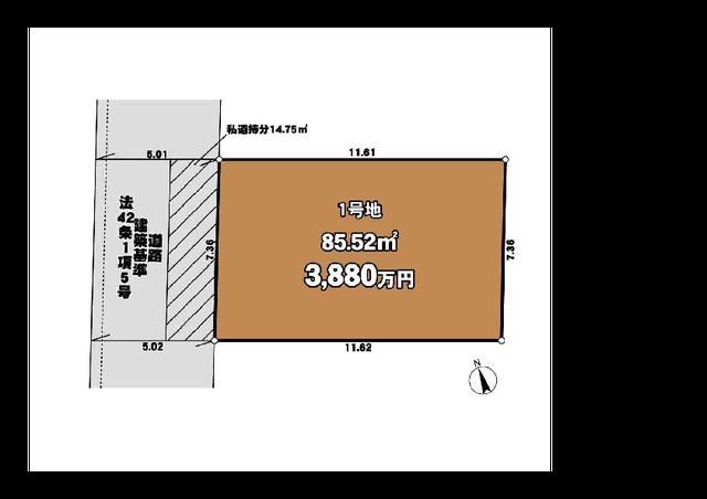 リナージュ西東京中町５丁目　第１期の見取り図