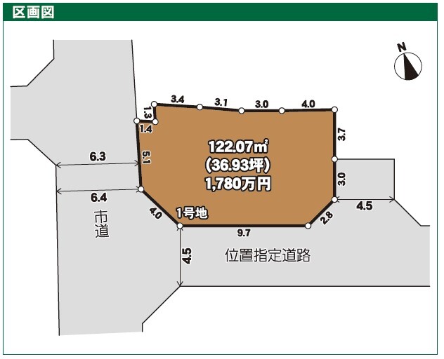 リナージュ川西笹部２丁目２４－２期の見取り図
