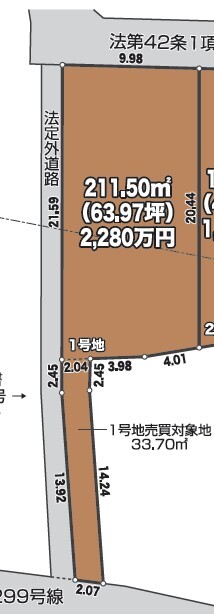 リナージュ狭山笹井２丁目　第１期の見取り図