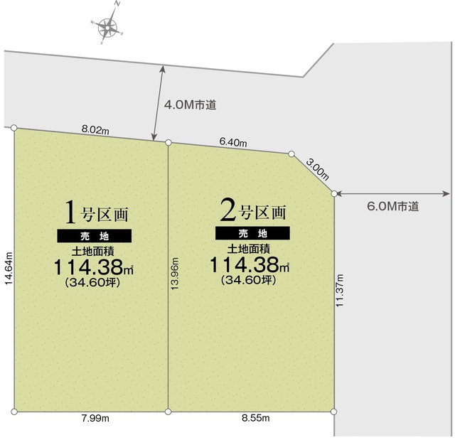 リナージュ日野西平山５丁目　第１期の見取り図