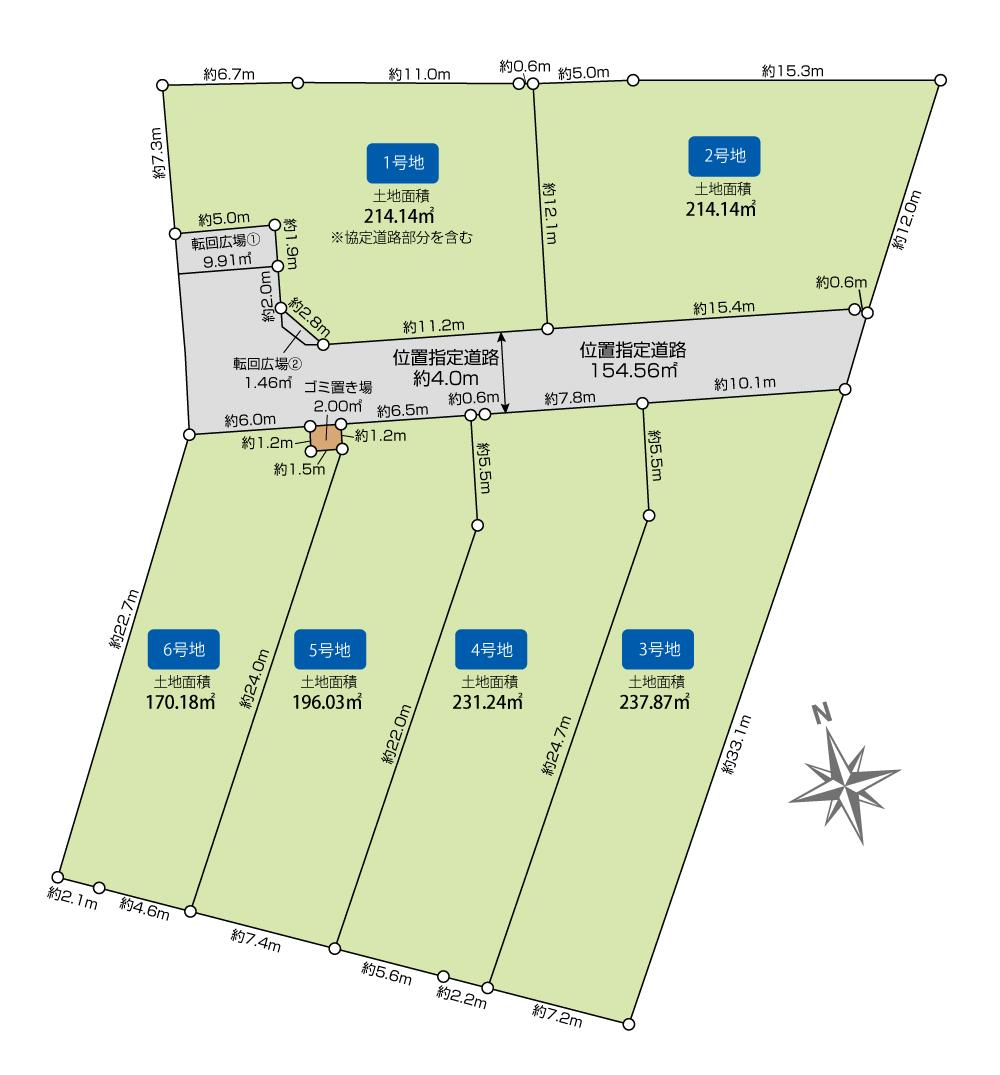 ブルーミングガーデン宇都宮市鶴田町５期　６棟の見取り図