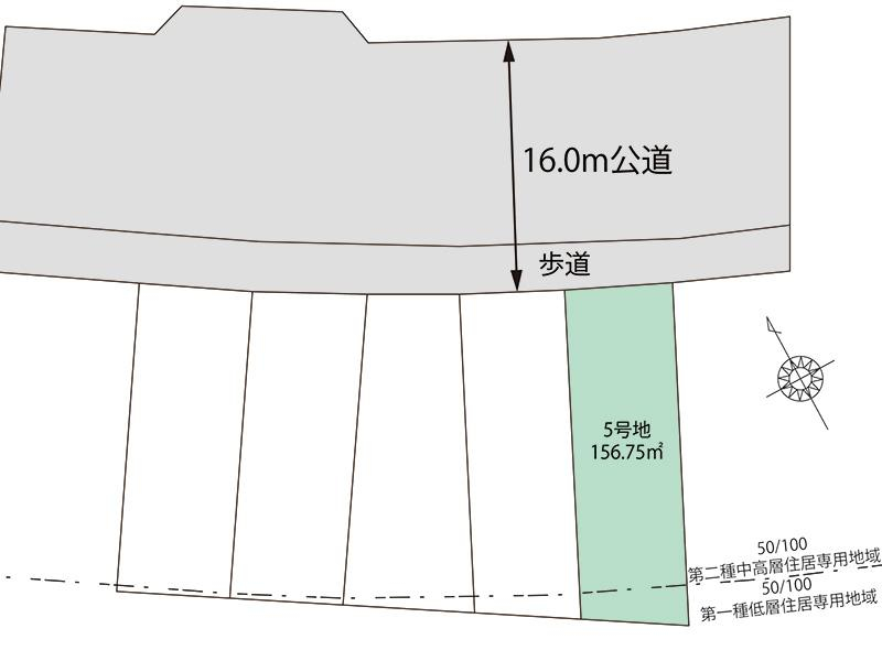 町田市鶴川1丁目5区画 区画図
