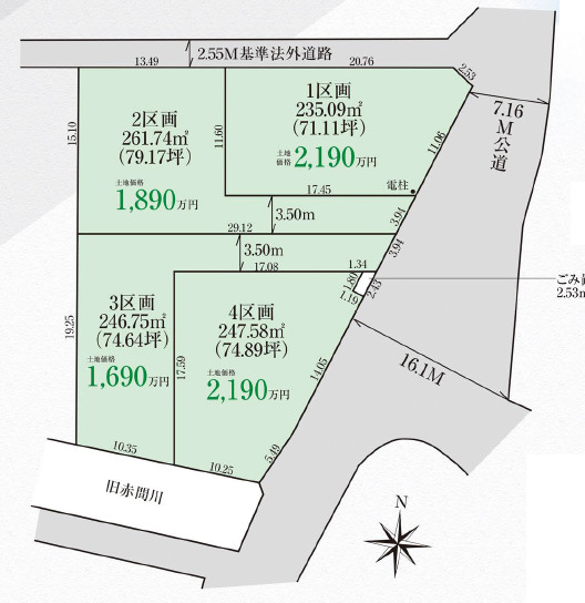 グラファーレ4382川越市北田島４棟の見取り図
