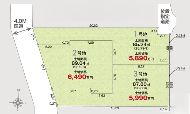 リナージュ練馬富士見台２丁目　第１期の見取り図