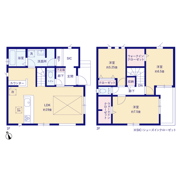 グラファーレ4327川越市小室９期１棟の見取り図