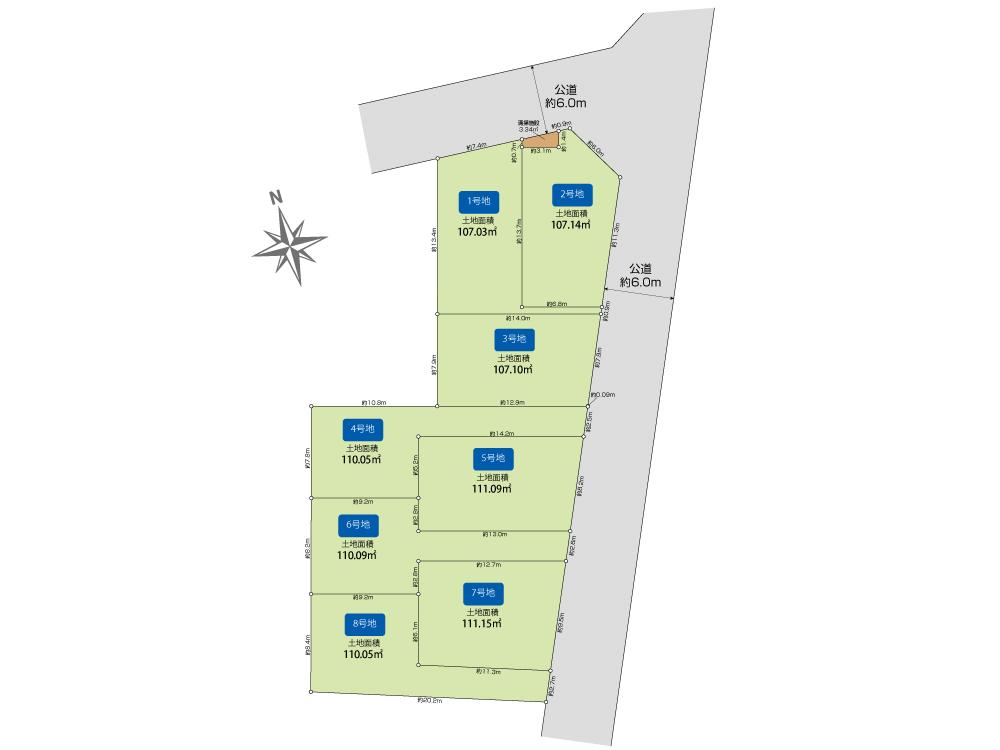 川口市在家町8区画 区画図