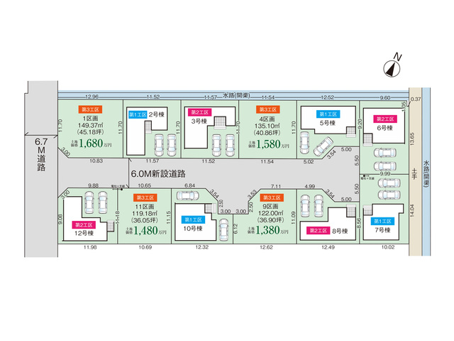 グラファーレ4372新潟市竹尾２期１２棟の見取り図