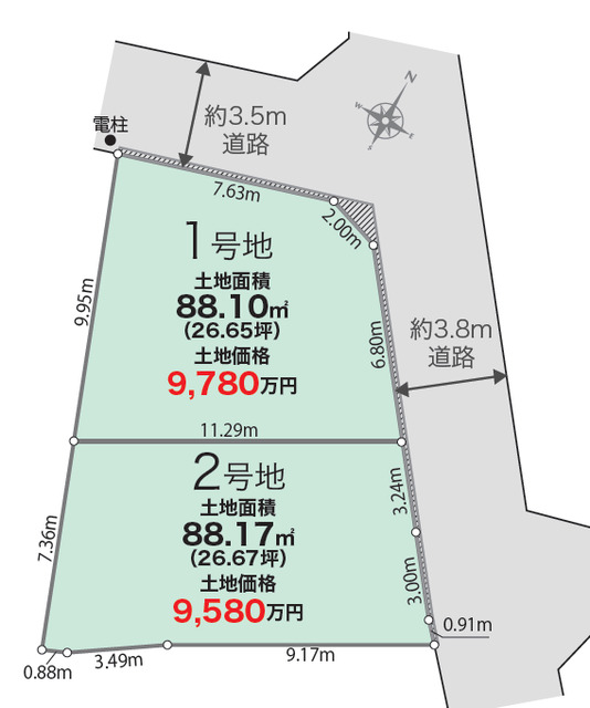 リナージュネクスジー中野区江原町３丁目０１期の見取り図