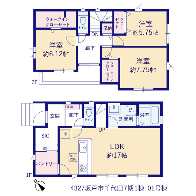 グラファーレ4327坂戸市千代田７期１棟の見取り図