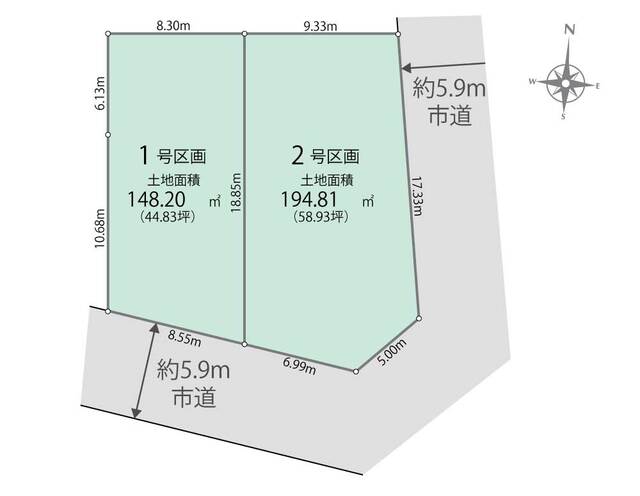 リナージュ宇都宮市東峰町０１期の見取り図