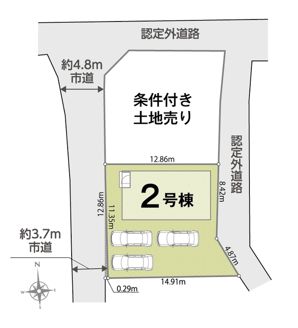 リナージュネクスジー徳島市佐古六番町０１期の見取り図