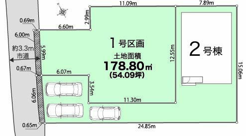 リナージュネクスジー徳島市春日一丁目０１期の見取り図