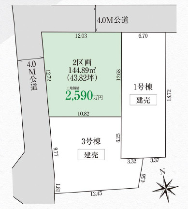 グラファーレ4382川越市中台３期３棟の見取り図