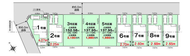 リナージュネクスジーさいたま岩槻区上野　第１期の見取り図