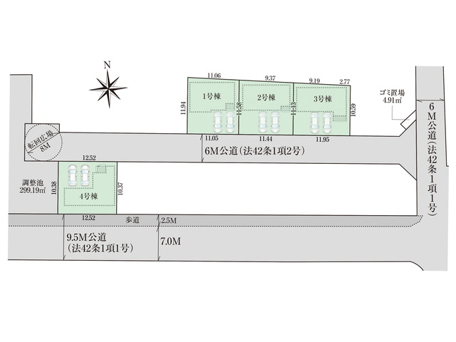 グラファーレ4346田原本町阪手４期４棟の見取り図