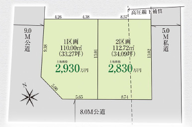 グラファーレ4434新座市栄１７期２棟の見取り図