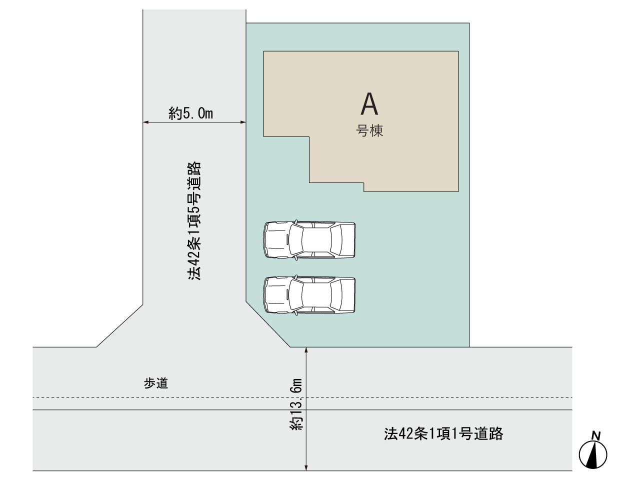 ハートフルタウン小平学園東町2丁目43番の見取り図