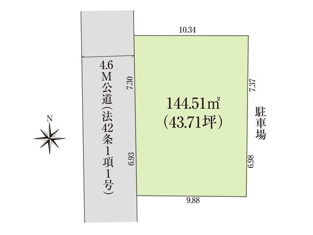 グラファーレ4489柏原市国分市場６期１棟の見取り図