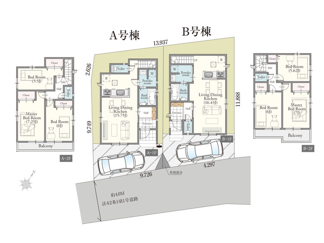 ハートフルタウン川口市鳩ｹ谷本町3丁目1279番の見取り図