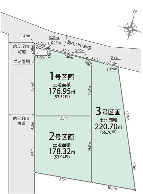 リナージュ高根沢町宝積寺０１期の見取り図